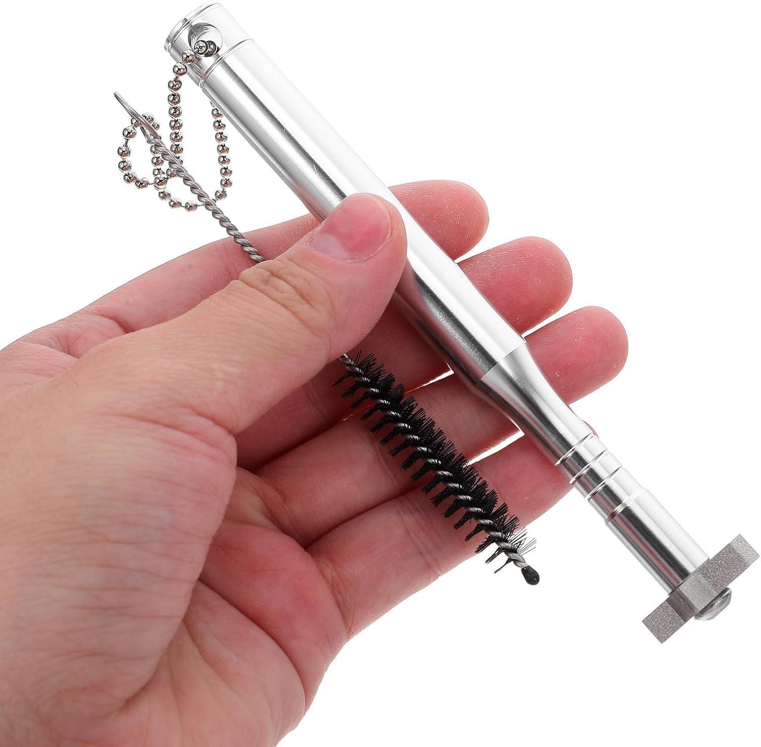 Golf Club Groove Sharpener with Brush, Hexagonal Silver Cleaner Tool image 4