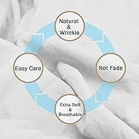 Vista 5 de Hotel Luxury - Juego de funda de edredón de 3 piezas de doble tono, 800 hilos, 100% algodón orgánico colección de ropa de cama premium Super King