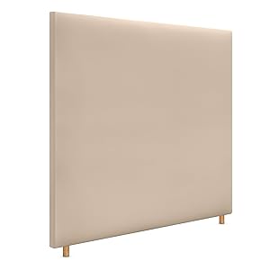 DHOME Cabecero de Polipiel o Tela Aqualine Liso hasta el Suelo cabeceros Cabezal tapizado Cama (150x120cm (150), Polipiel Beige)