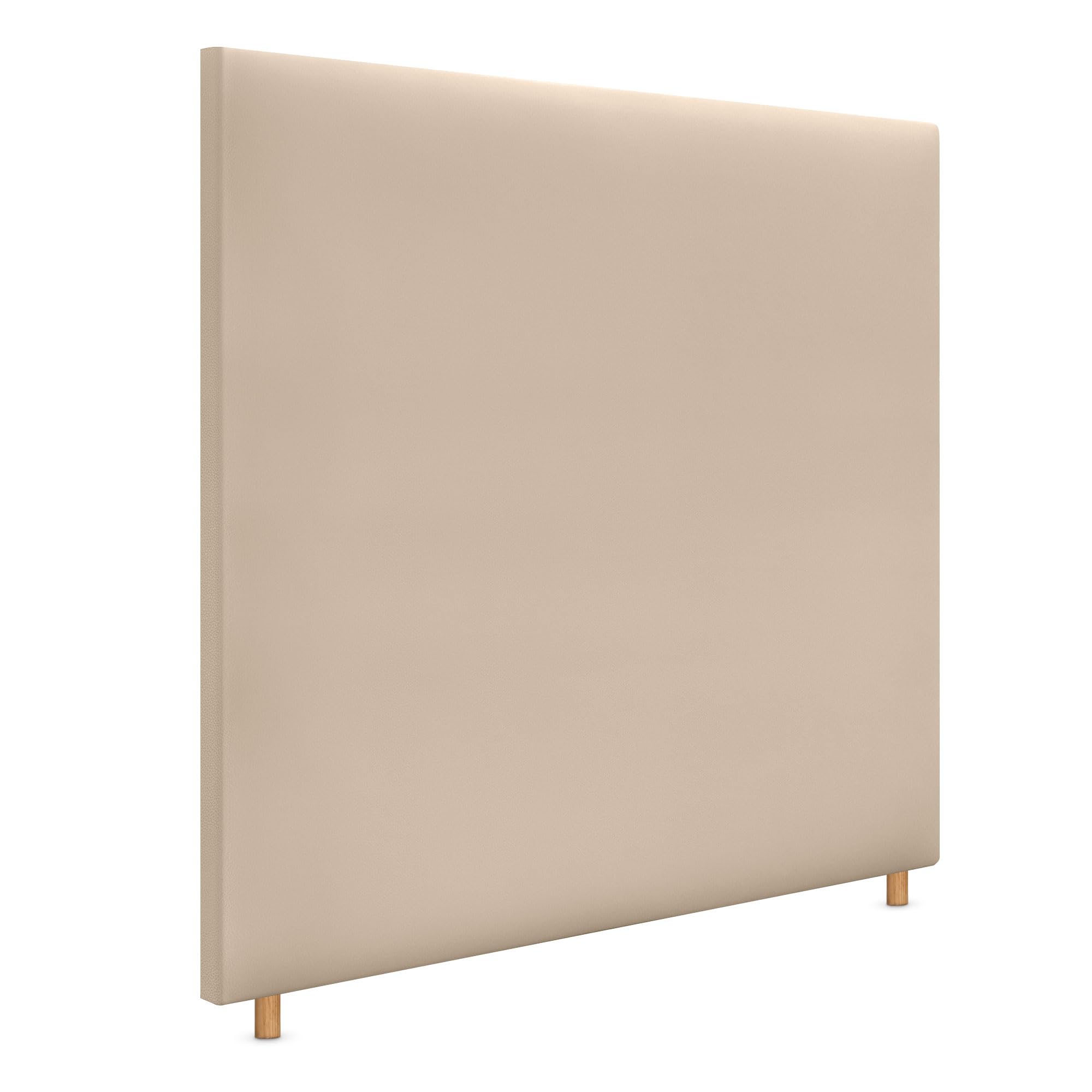 DHOME Cabecero de Polipiel o Tela Aqualine Liso hasta el Suelo cabeceros Cabezal tapizado Cama (160x120cm (150/160), Polipiel Beige)