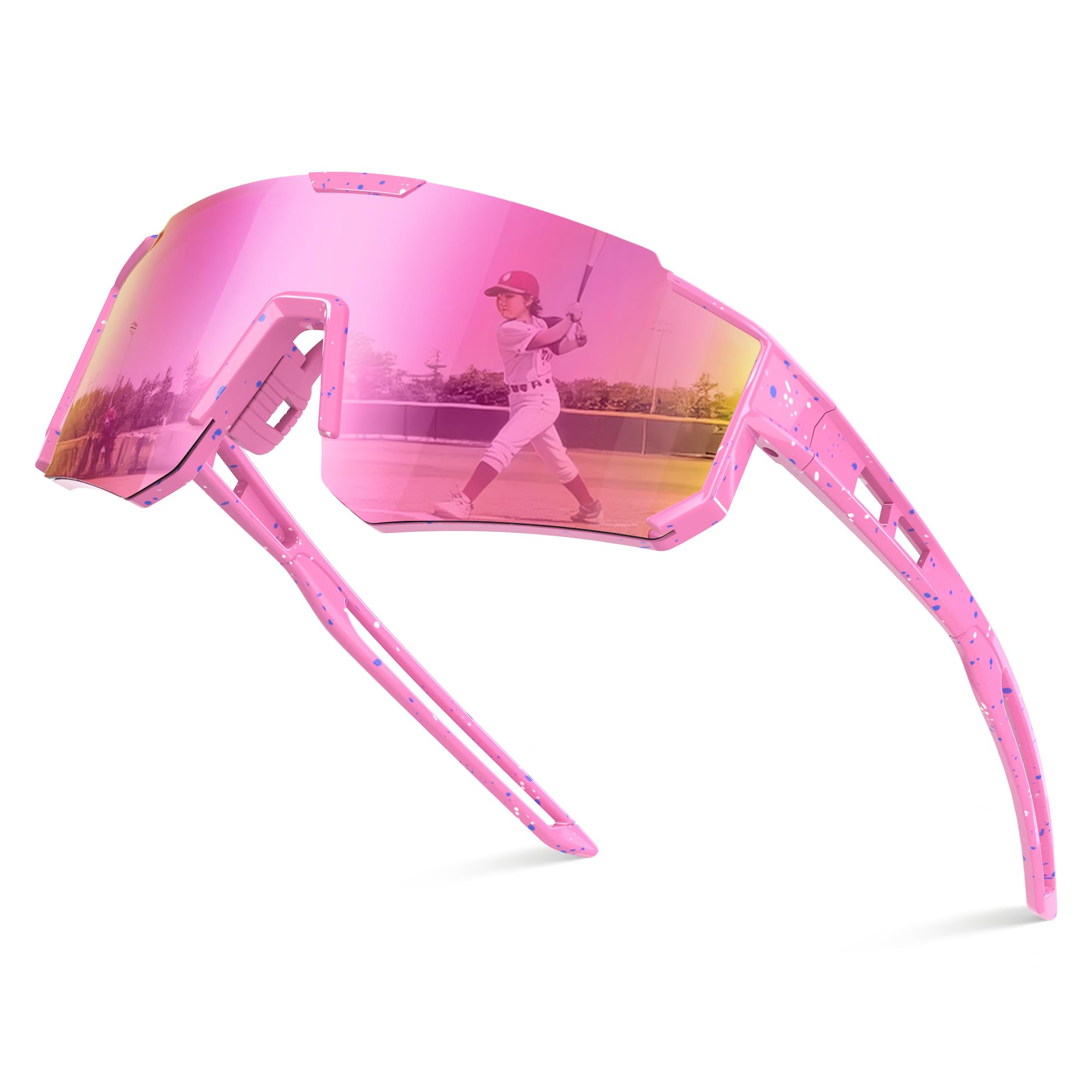 Tnnaiko Kids Polarized Sunglasses for Boys & Girls, Youth Baseball Softball Cycling Sports Sunglasses UV Protection Ages 3-12 - 2