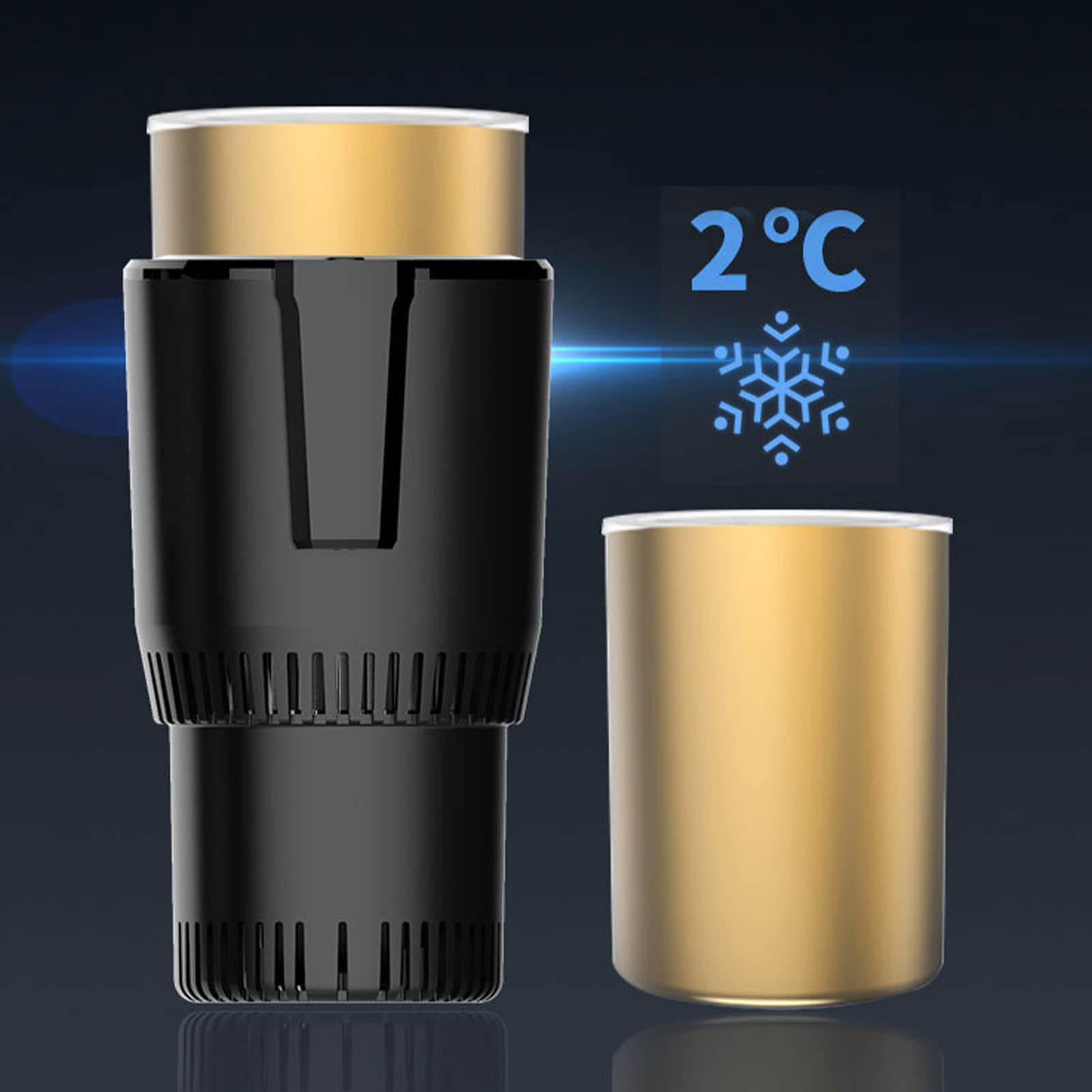 DIXII Portable 2-in-1 Car Cup Heating and Cooling Car Cup Mug Holder Perfect Car Holder for Commuter Road Tripper Present