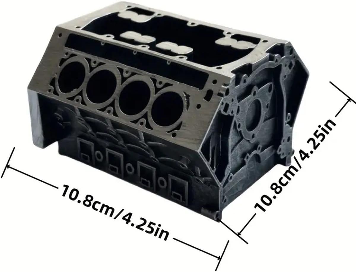 Engine Block Business Card Pencil Holder Display Desk,Decorative,Desk Decor,Pen Holder Organizer for Living Room,Mechanic Men