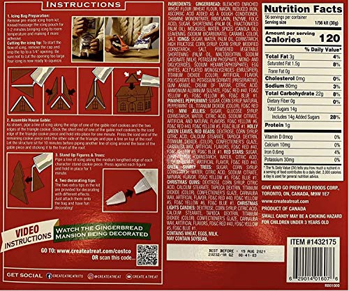 Create-A-Treat Gingerbread House Kit - Gingerbread Mansion Holiday House Kit - Pre-Built thumb #2