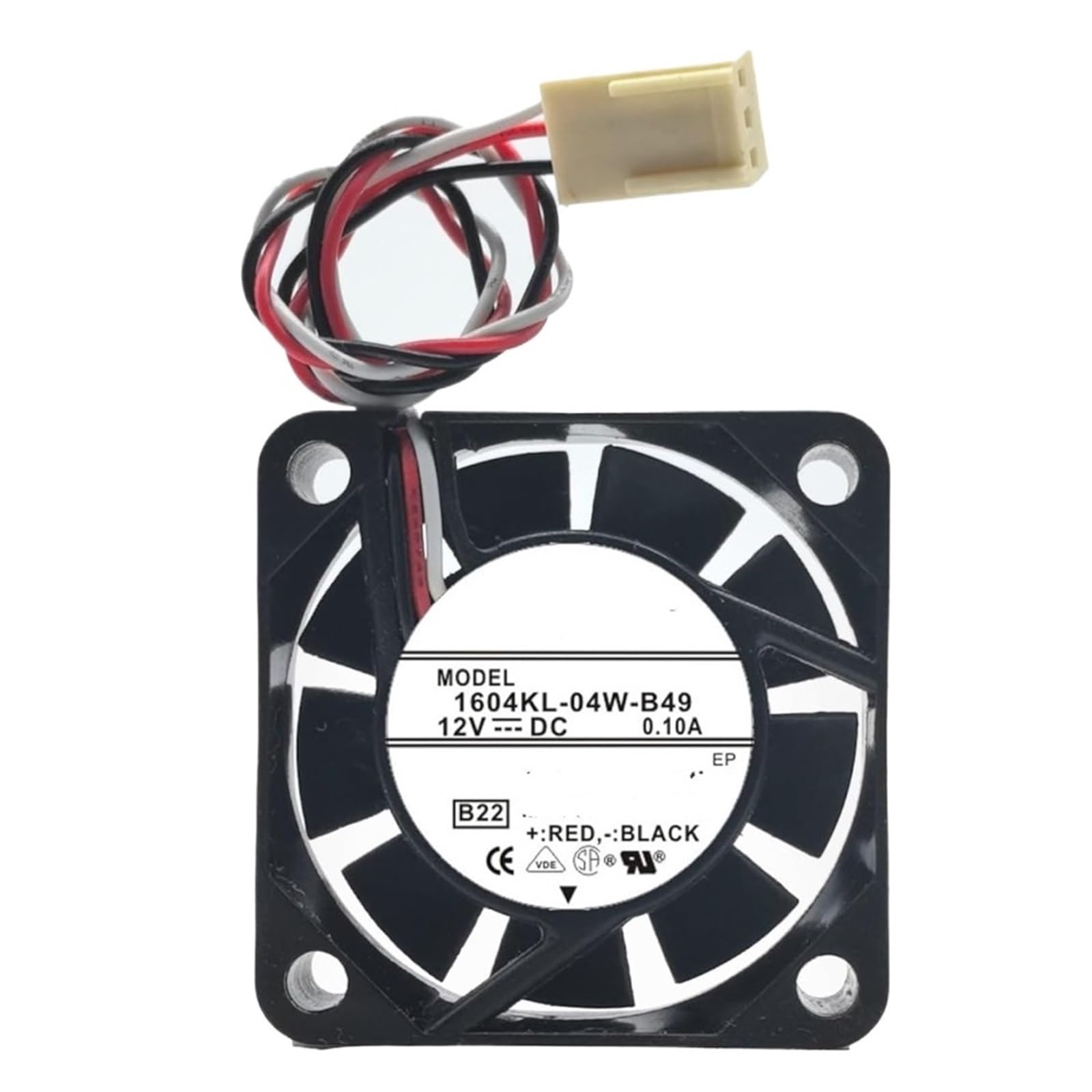 PEQYUACTE 1604KL-04W-B49 12V 0.10A Cooling Fan(2 wire)