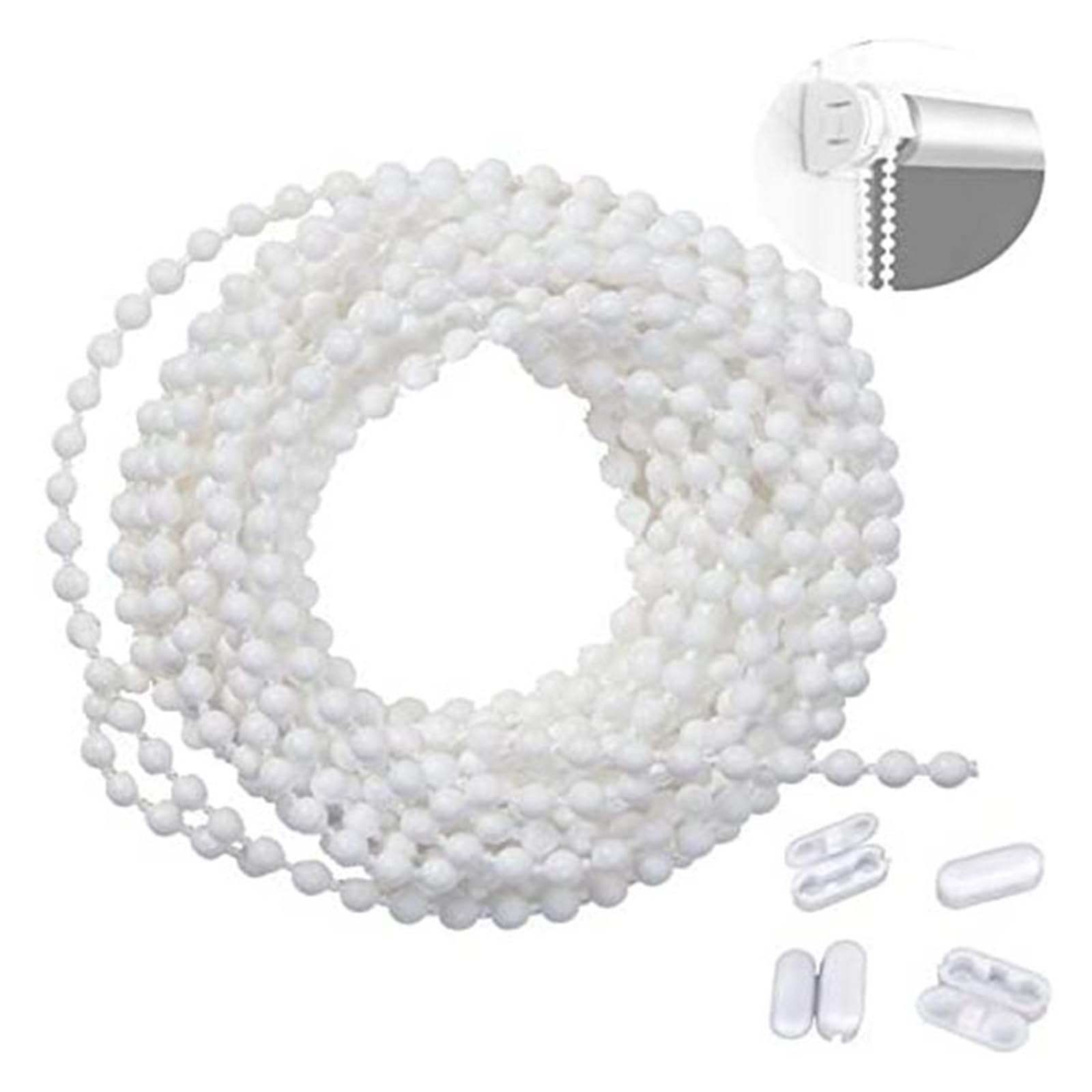 Yeobezn Blind Chains Connectors 3PCS 10 Meter String Of Beads Bead Buckles Set For Roller Shutter Curtain Accessories Whit Material Suitable For All Types