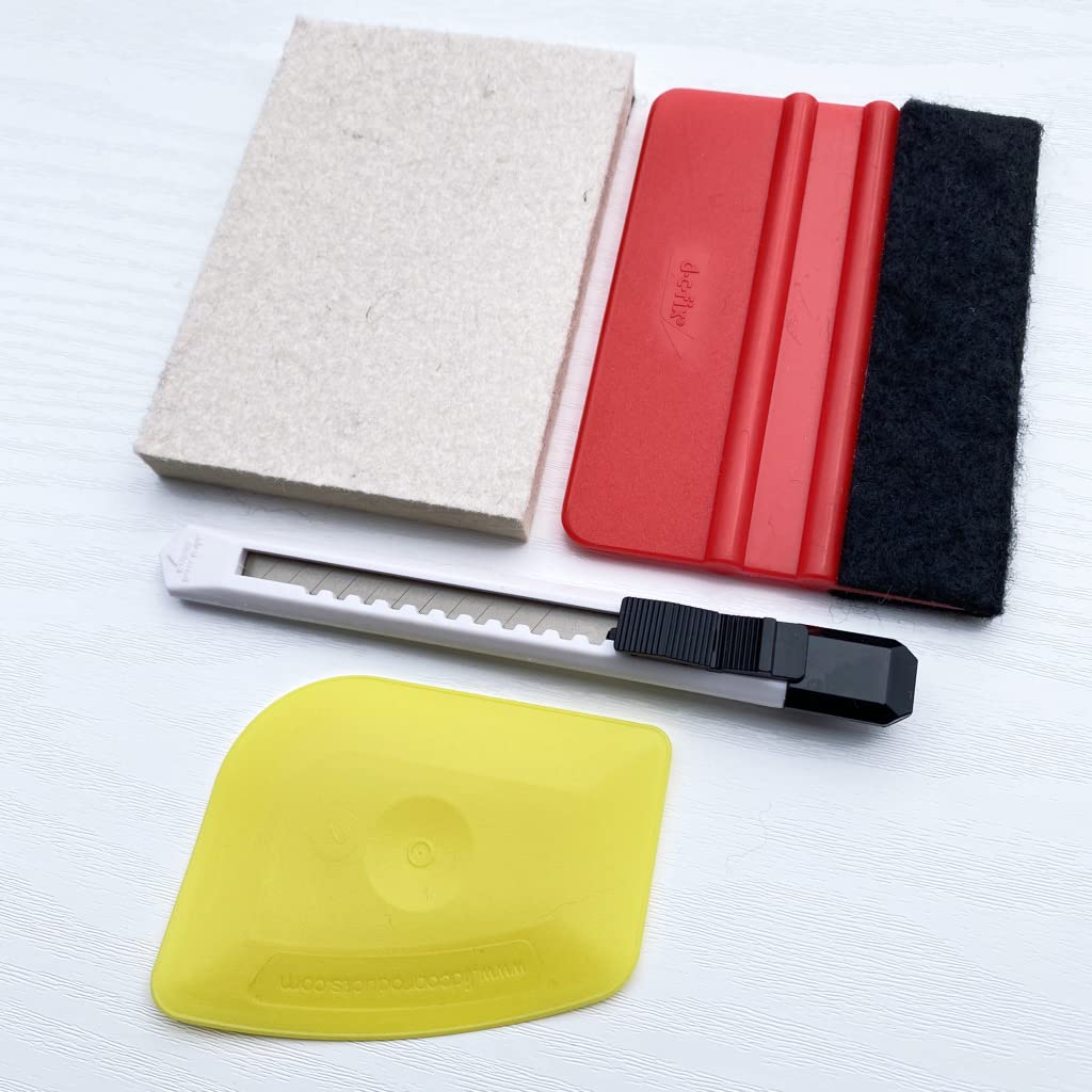 Pro Anti Scratch Vinyl Wrap Squeegee Applicator Kit & Cutter for d-c-fix
