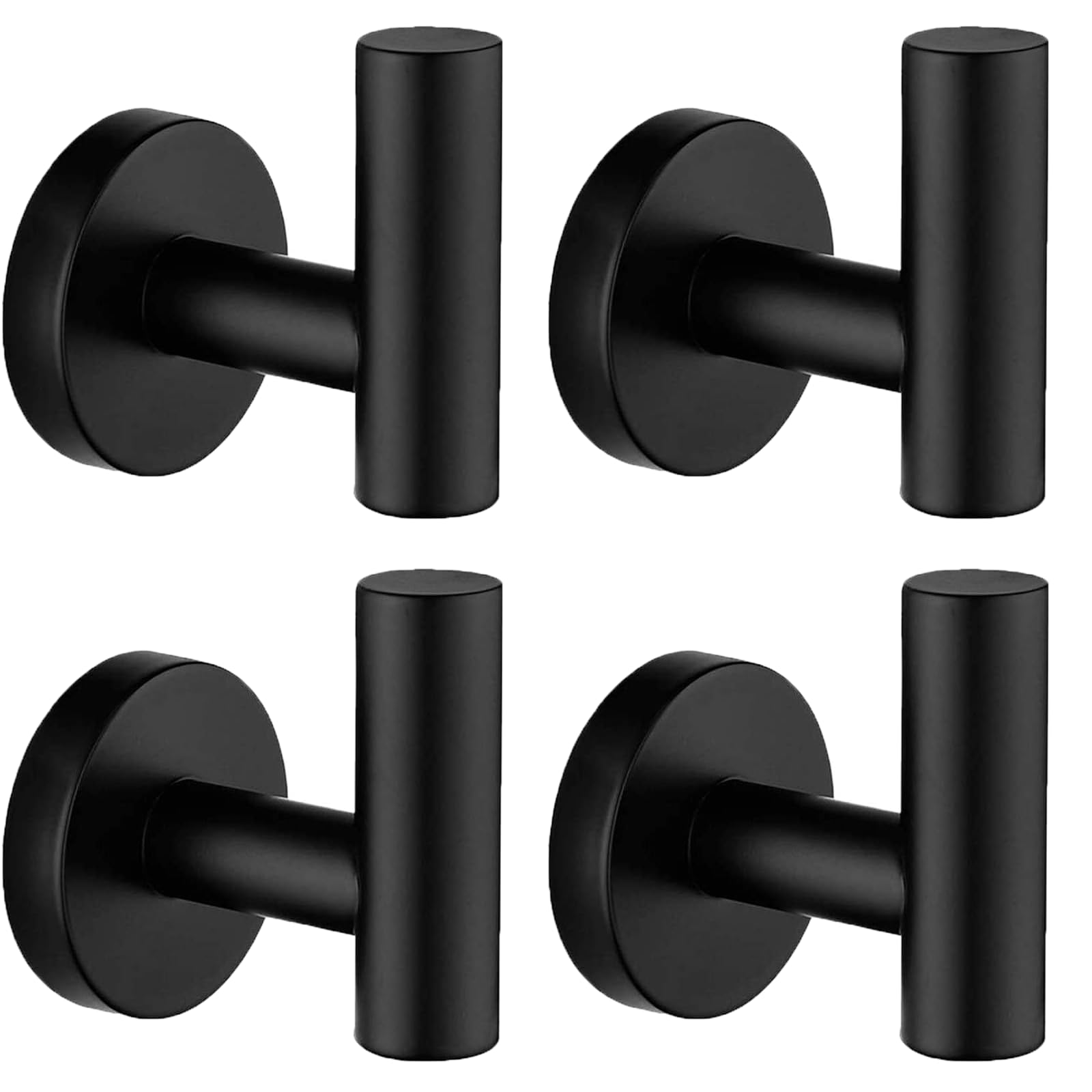 Nolimas Towel Coat Hook Matte Black SUS304 Stainless Steel Bathroom Clothes Cabinet Closet Sponges Robe Hook Wall Mounted