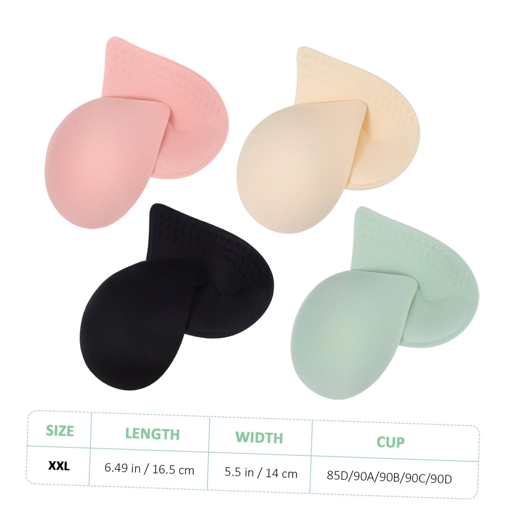 12 Pares de Almohadillas de Sujetador Hechas de Fibra Elástica y Poliéster para Mujer Cómodas y Ligeras para Tops de Bikini y Sujetadores Deportivos