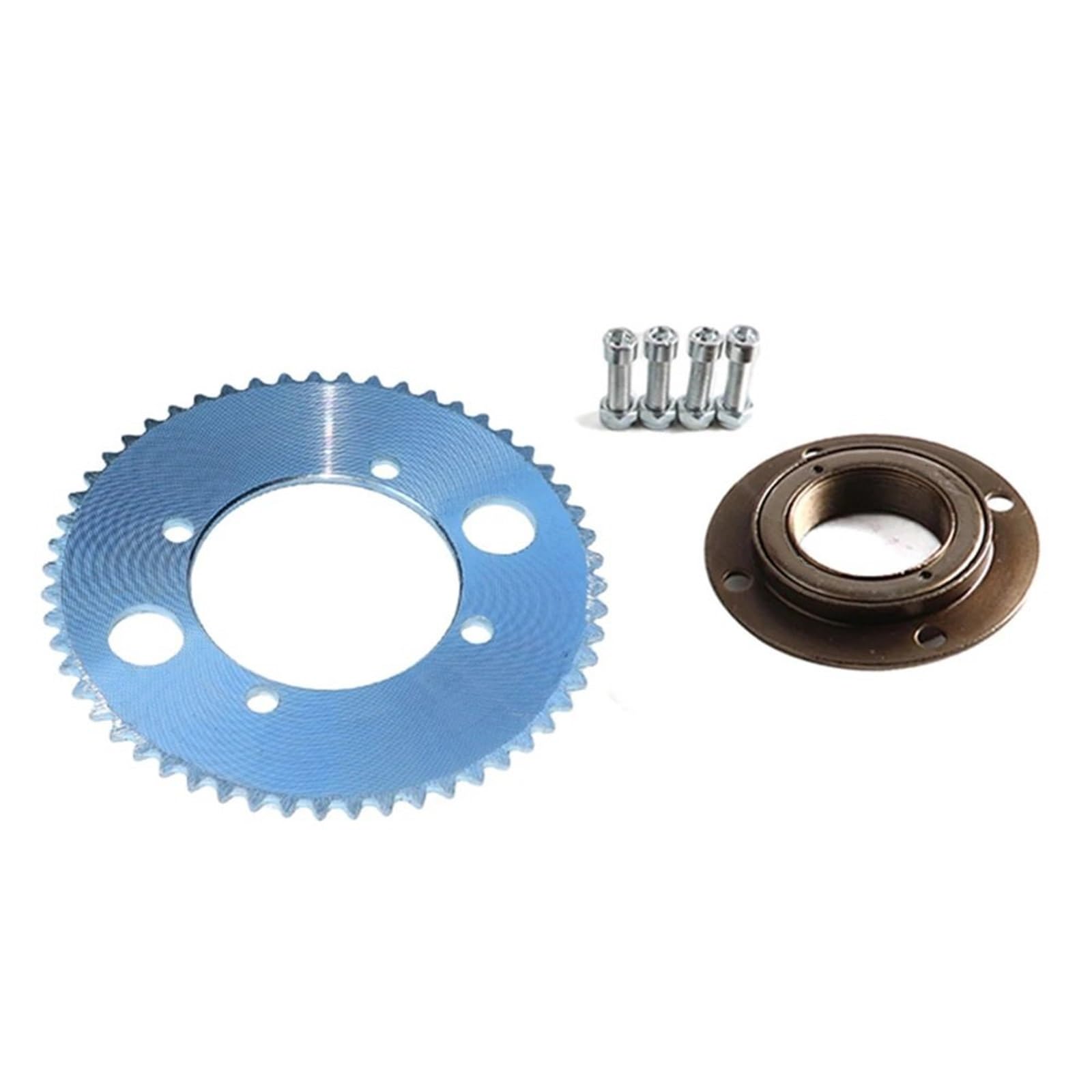 NKURTPC Motorcycle Sprocket 25H 55T/65T/80T Teeth Rear Sprocket Gear With Free Wheel Ratcheting Adapter Kit For Bicycles Go Kart Scooter(55T)