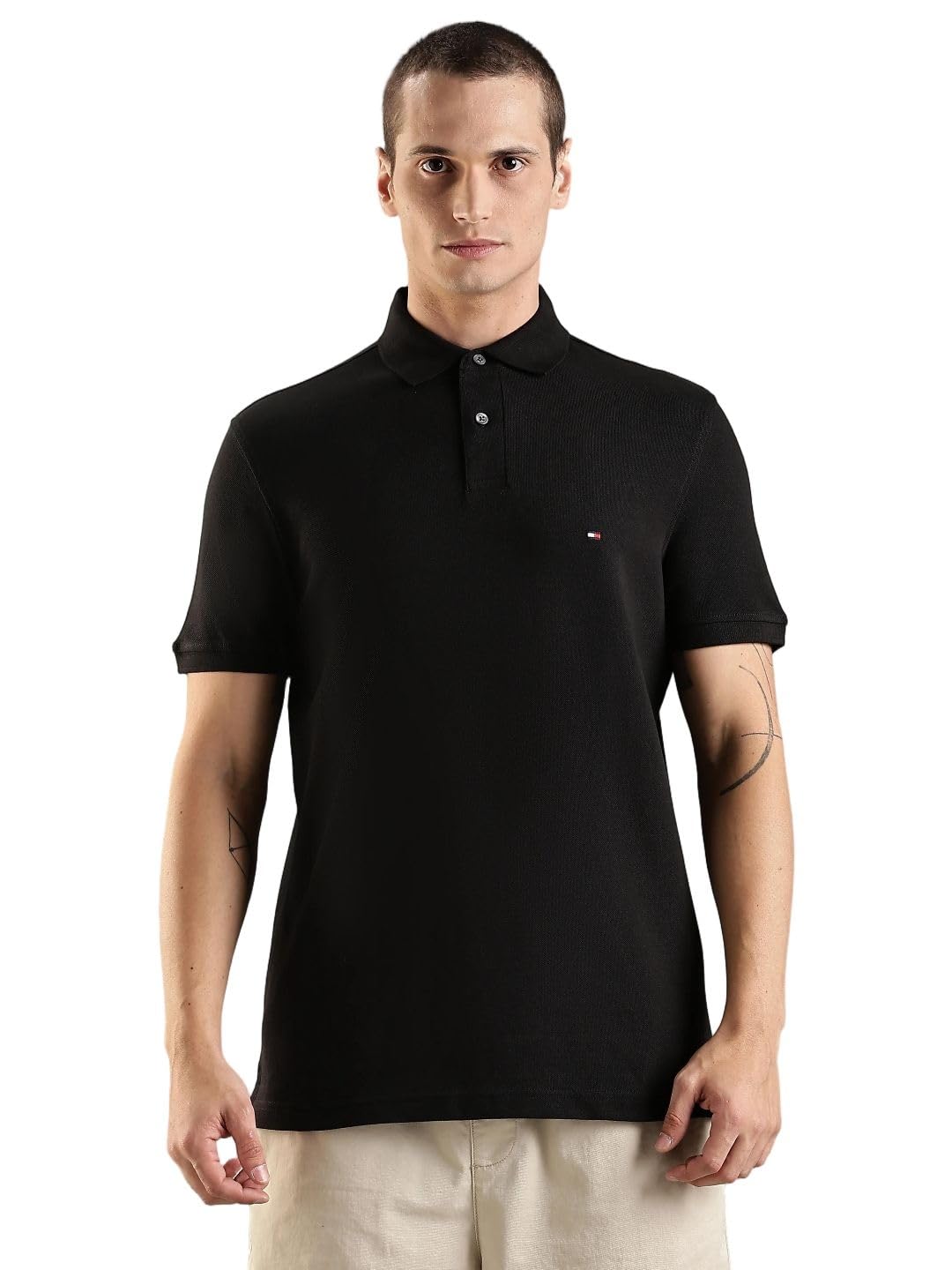 tommy hilfiger Solid Regular Fit Cotton Polo T-Shirt-picture-10