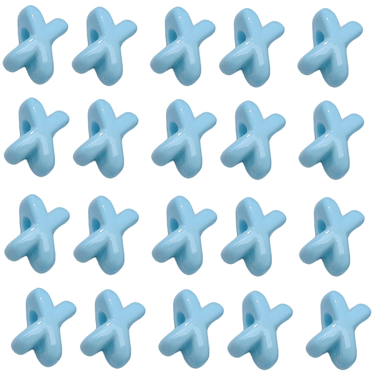 Tfaoys Blue 10Pcs Acrylic X Shaped Beads 2Mm Hole Colorful Spacers Beads For Friendship Bracelets Jewelry Making Jewelry Making Spacer