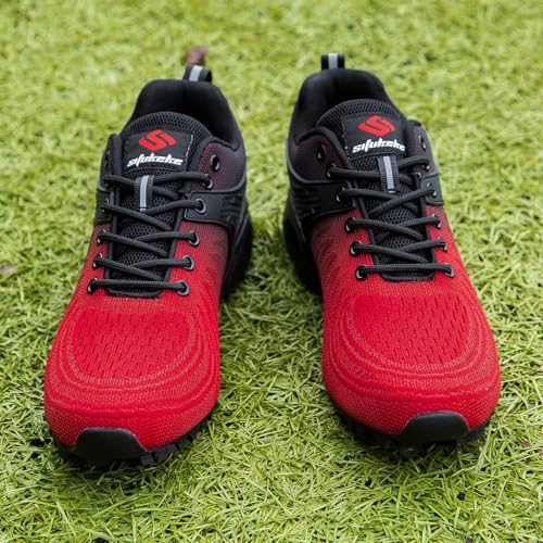 Image of Men's Trail Running Shoes Lightweight Breathable Walking Hiking Sneakers Outdoor Athletic Tennis Cross Training Shoes