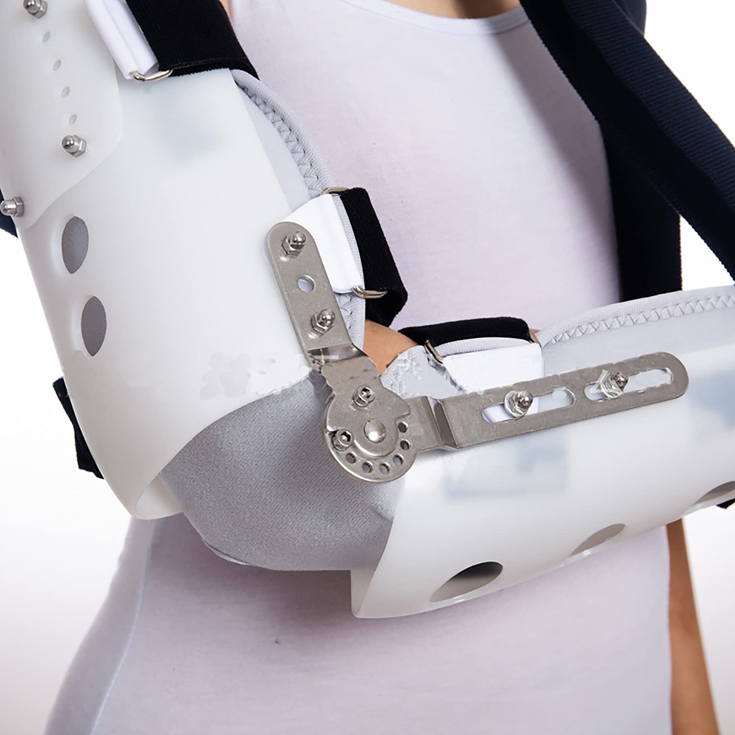 Cabestrillo para Brazo con bisagras, Soporte para Codo, Soporte Ajustable para antebrazo, para recuperación de Lesiones, Soporte para Brazo, extensión de Brazo,