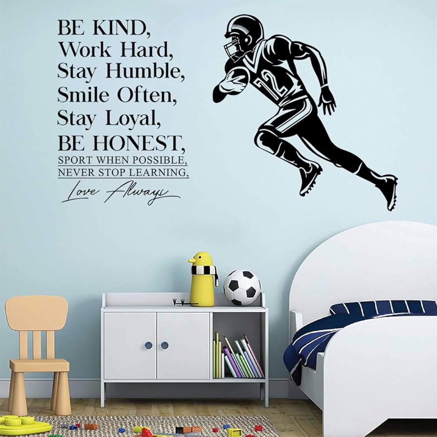 Removable Vinyl Lionel Messi Wall Decal Football Wall Sticker For Playroom Wall Art Kid Room Decor