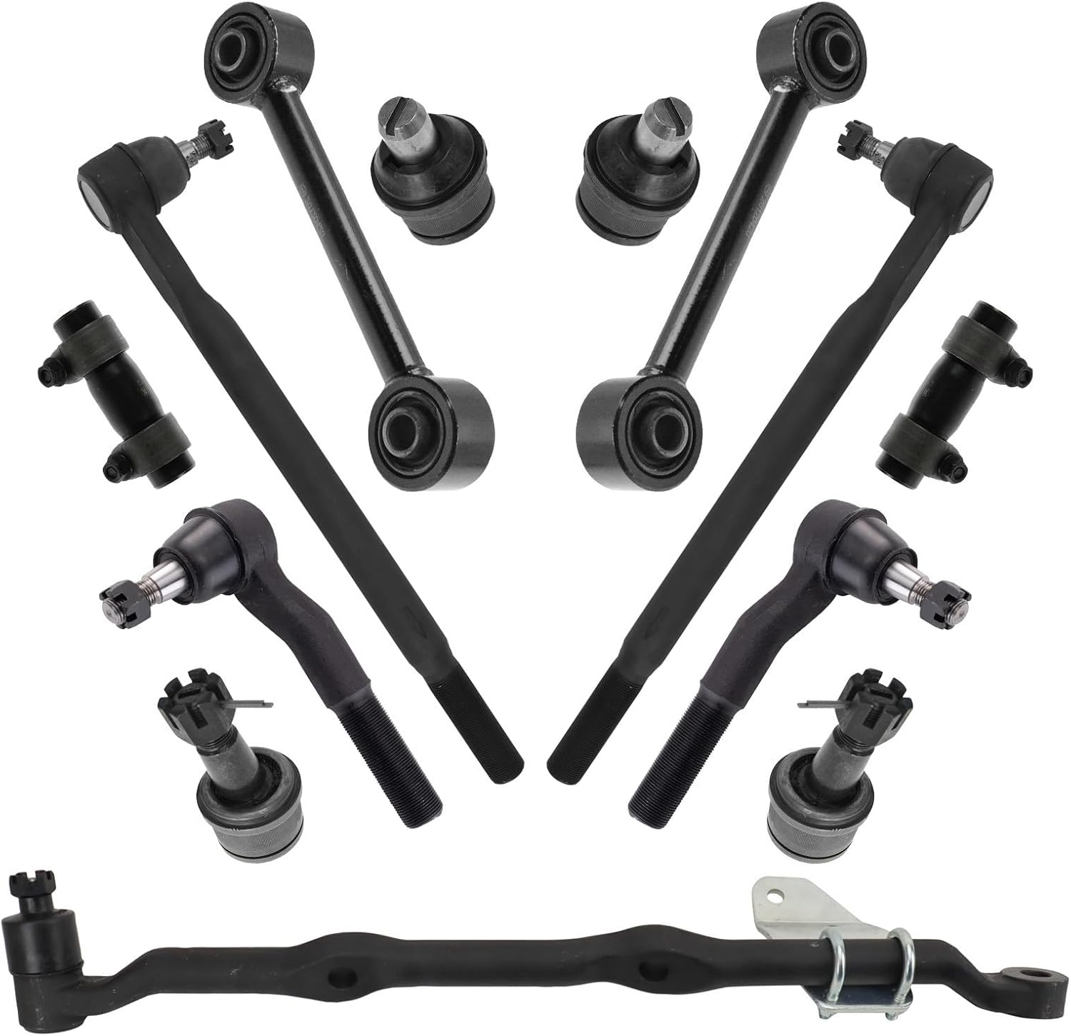TRQ Front Steering & Suspension Kit Compatible with 2011-2016 Ford F-250 Super Duty F-350 Super Duty