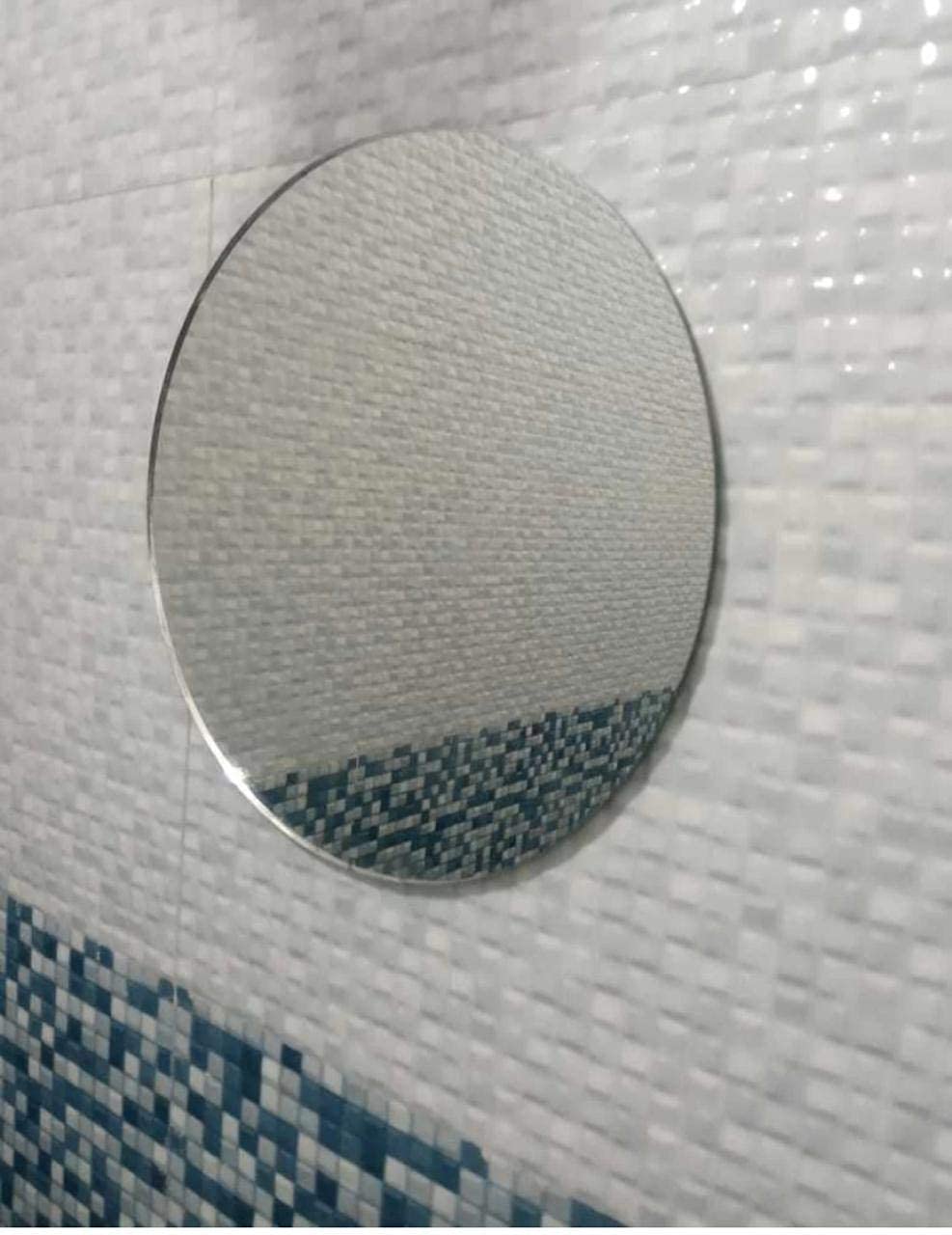 PRINCE ART Mirror Glass for Bathroom Wall - Decorative Interior Decor Mirror for Bedroom, Living Room, Drawing Room, Hall, Dressing Room and Wash Basin, Round Shape (Size - 12 X 12 Inch) (B09D844HR1) Amazon Price History, Amazon Price Tracker