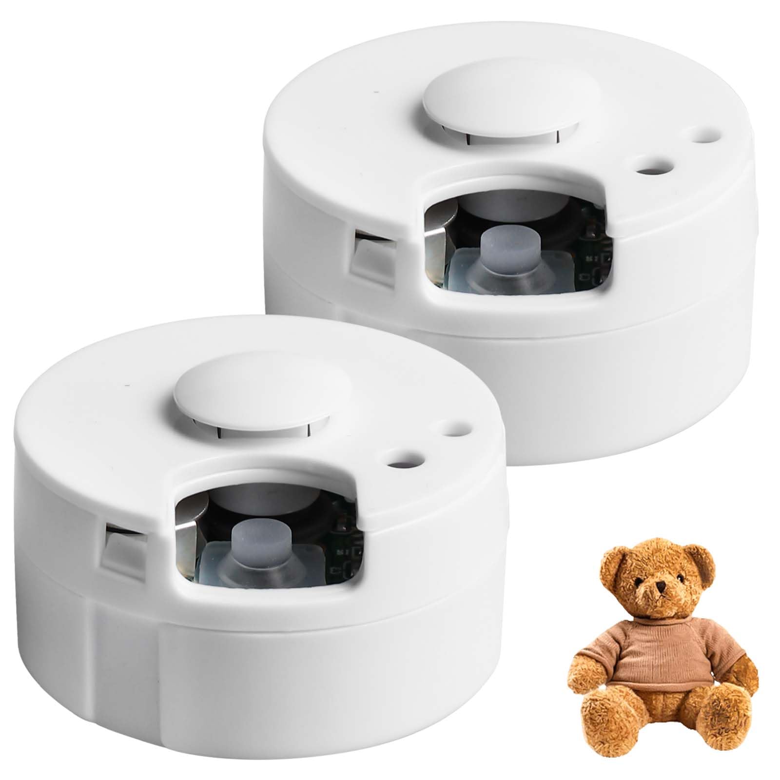 2 grabadoras de voz para animales de peluche, módulo de sonido de grabación en 60 segundos para osito de peluche, módulo de sonido jugable, grabadora de voz, juguete para grabación personalizada