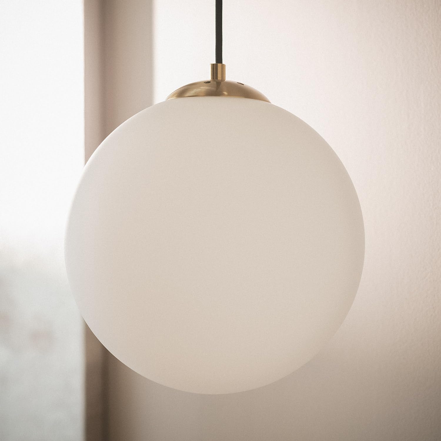 LEDKIA Lampada a Sospensione Metallo e Vetro Moonlight Brass Oro