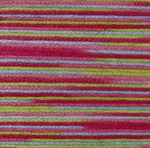 Image of KCS Big skeins of 25 Meters Size 25 Color Variegated Cross Stitch Stranded Threads,6 skeins,4502