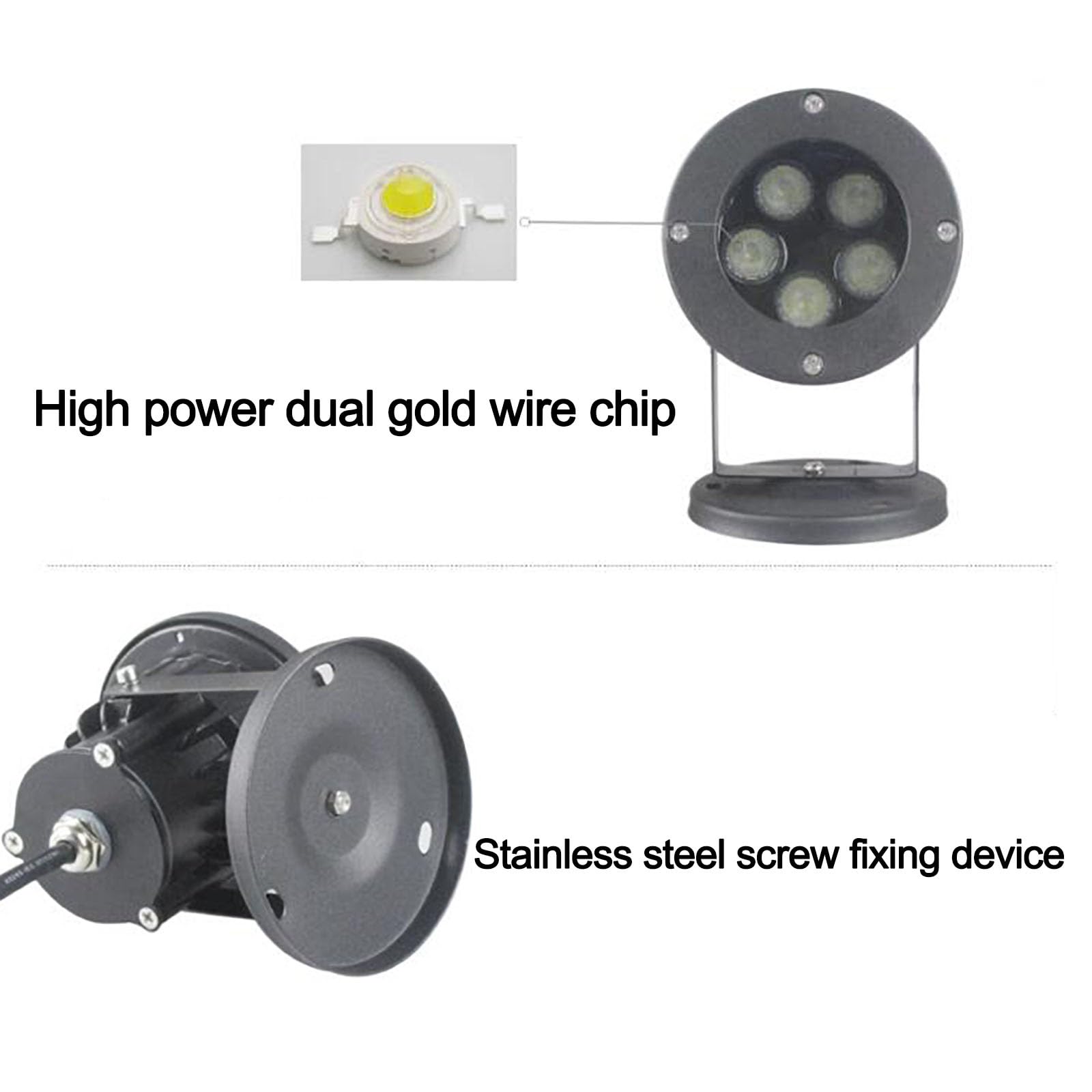 THEGA Focos Suelo Led Exterior - Luces Paisaje, Foco LED - Foco LED, CA 90-260 V, Lámpara Jardín Enterrada para Villas, Luces LED para Paisajes A Tierra A Prueba Agua IP65, Fácil Instalación(Blue,6W)