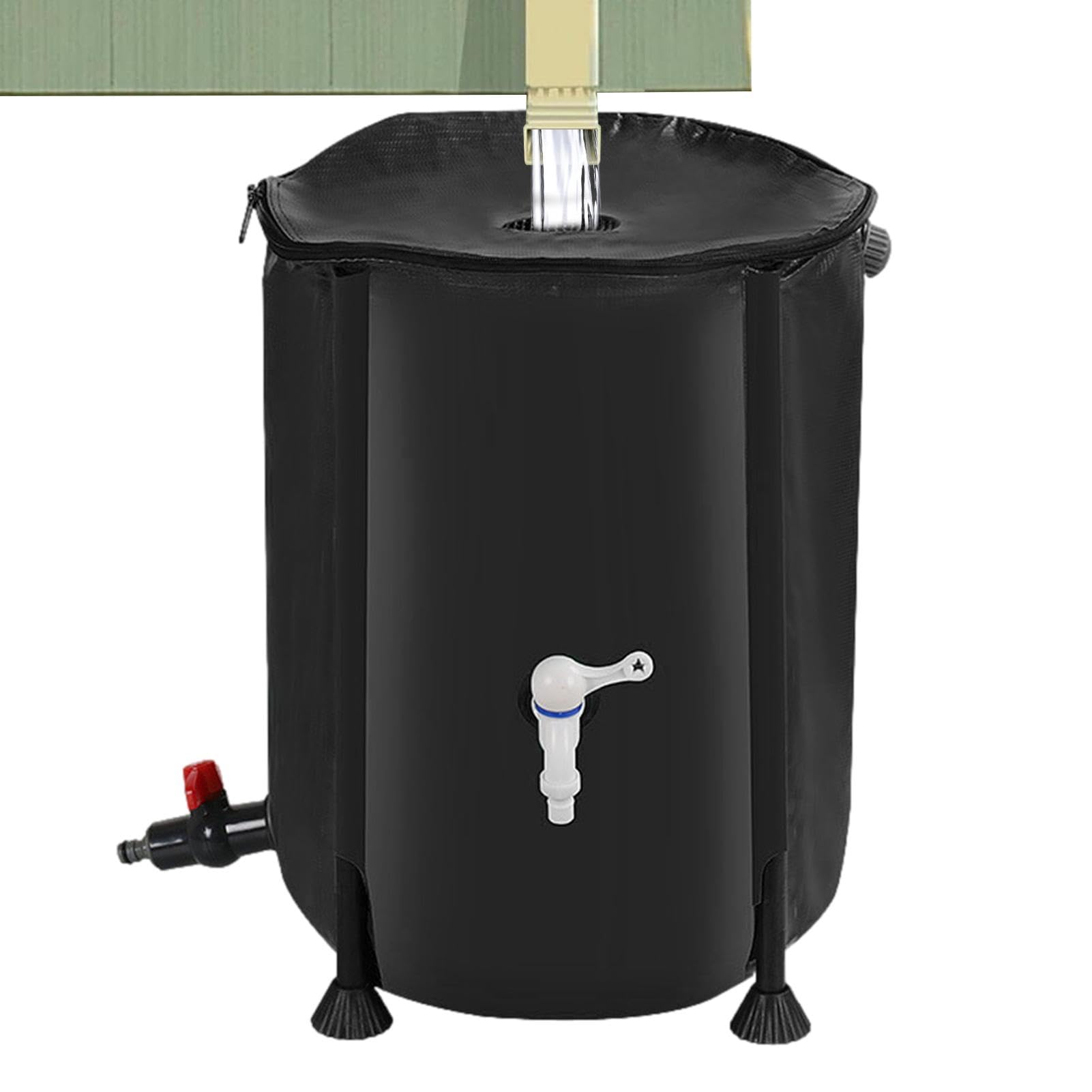 Bar De Recolección De Agua De Lluvia | Barra De Recuperación De Agua De | Techo | Tanque De Agua Portátil Resistente Y Resistente A La Intempería De 200 L | Contenedor De Lluvia Con Kit De Grifo