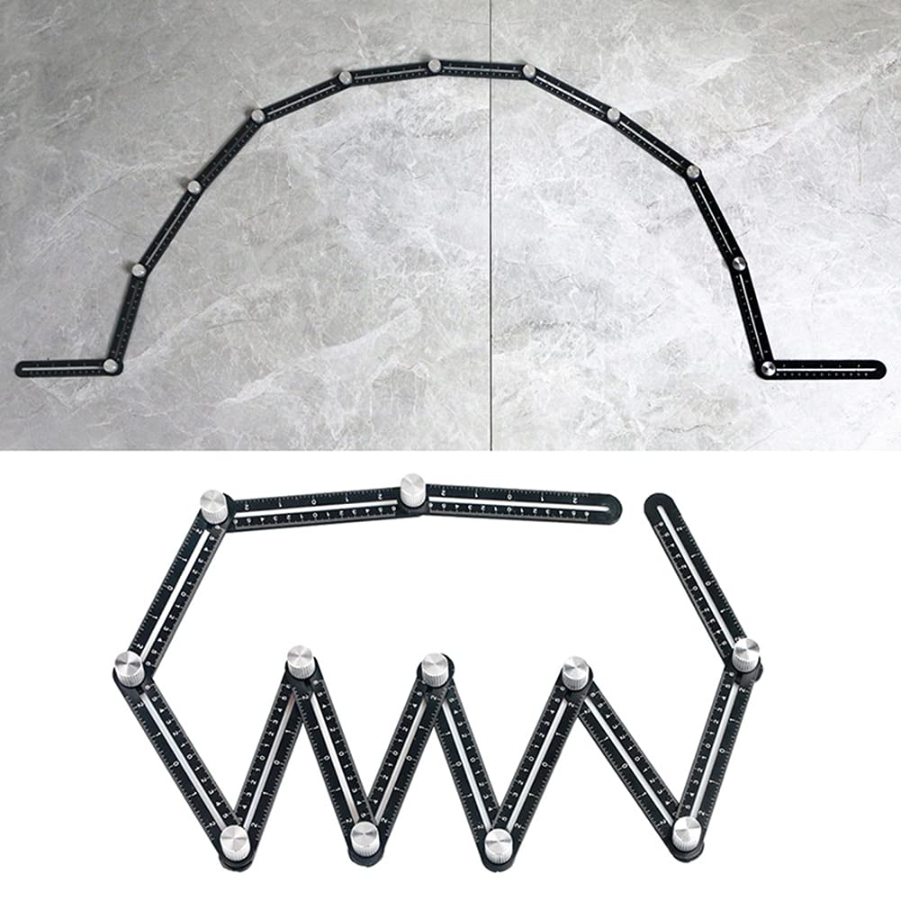 Jauge d'angle Règles de mesure multi-angle de mesure en aluminium Alliage en aluminium Tuile d'ouverture et de posiplate d'ouverture pour les constructeurs, artisans 1