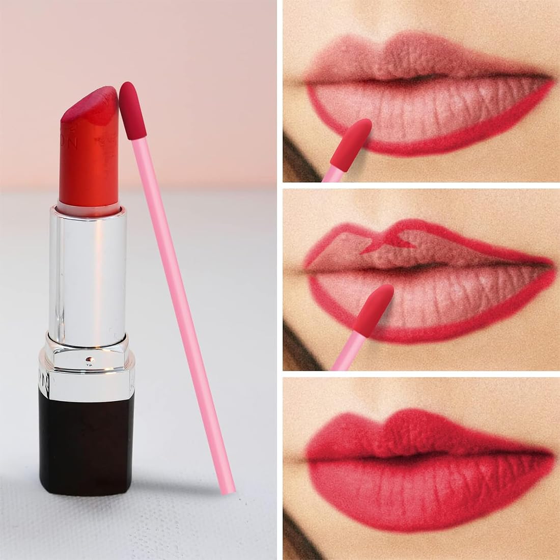 WeddHuis 300 Pezzi Pennelli per Labbra Usa e Getta, Pennelli per Rossetto, Pennelli per Make-up Perfetto (Rosa)