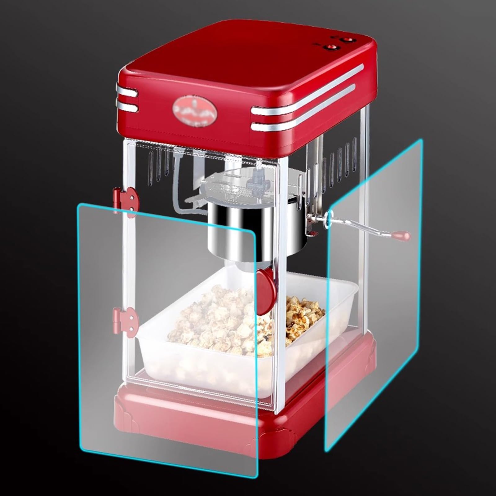 fabricante de palomitas de maíz Máquina de palomitas maíz for puesto comercial, totalmente automática, for uso doméstico, emprendimiento móvil, pequeño proyecto para uso familiar