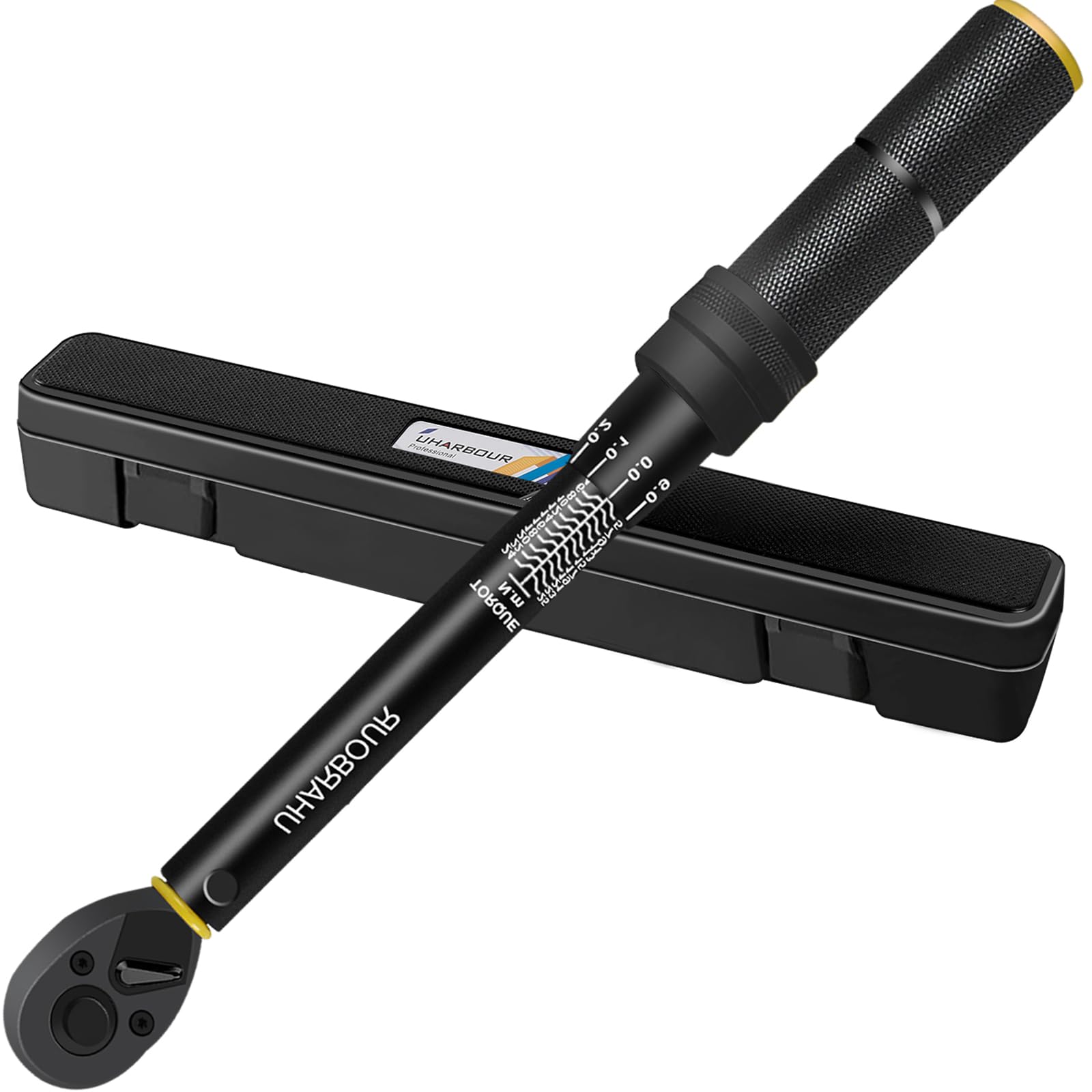 Uharbour Torque Wrench 1/4, 3-25 Nm Bike Wrench, 0.1 1/4"", Black