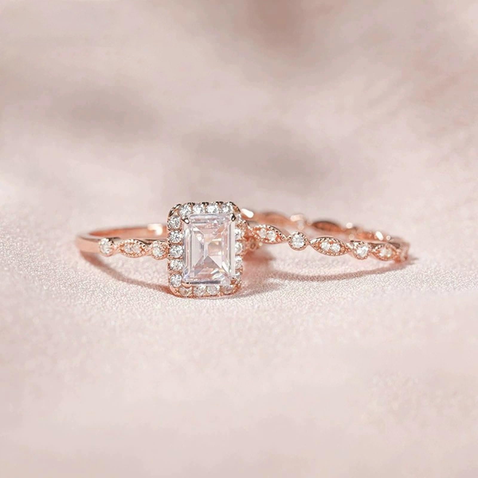 Anillos góticos punk para mujer, anillo de plata de ley 925, infinito, apilable con circonita cúbica