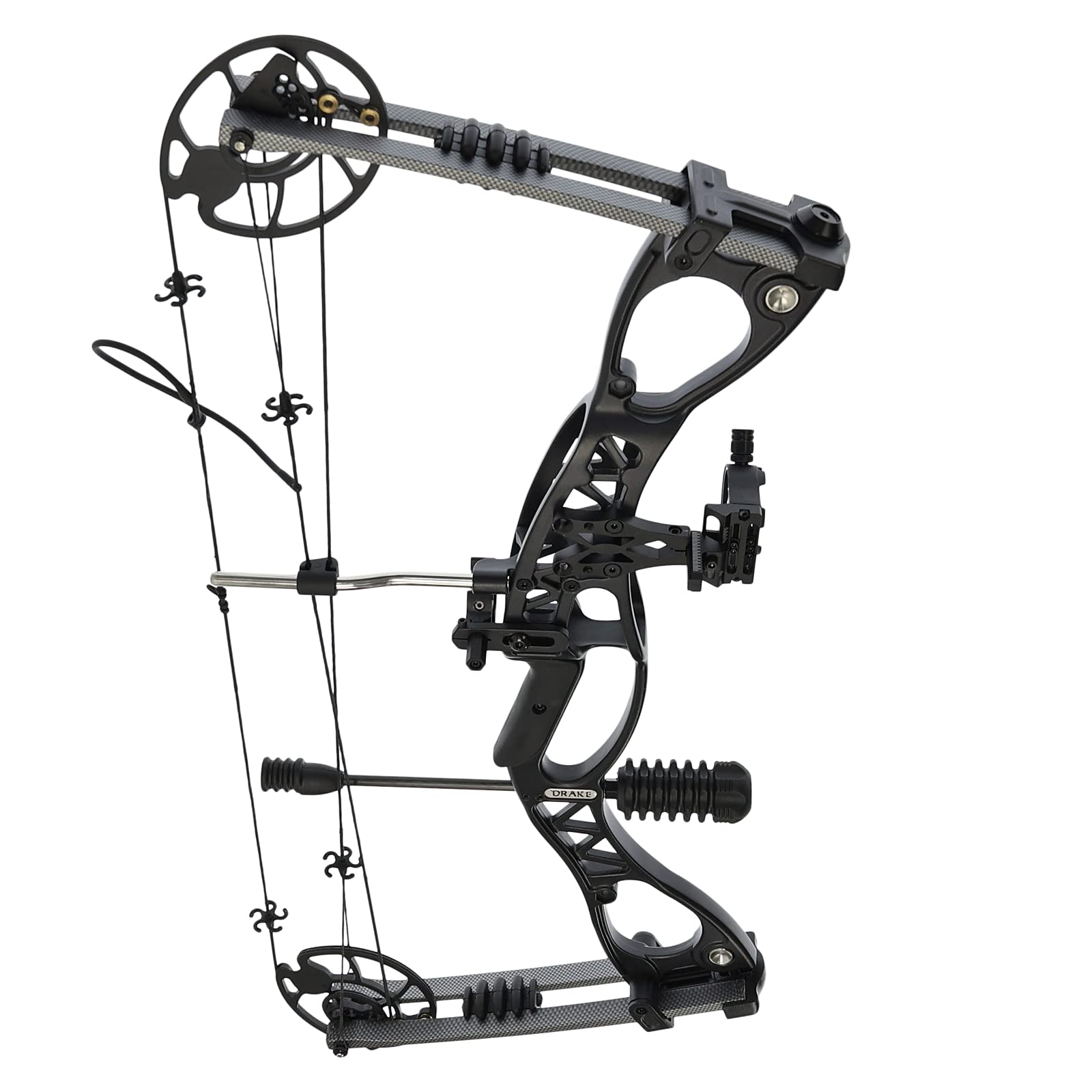 Drake Pathfinder Starter Compoundbogen Set RH 40–65 lbs einstellbar 320fps | Bogenschießen Kit mit Zubehör für Erwachsene Jugend Anfänger Jagdbogen