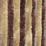 Moritz Flauschvorhang aus Chenille 100 x 200 cm braun beige Türvorhang als Fliegenschutz Insektenschutz für Camping Wohnwagen