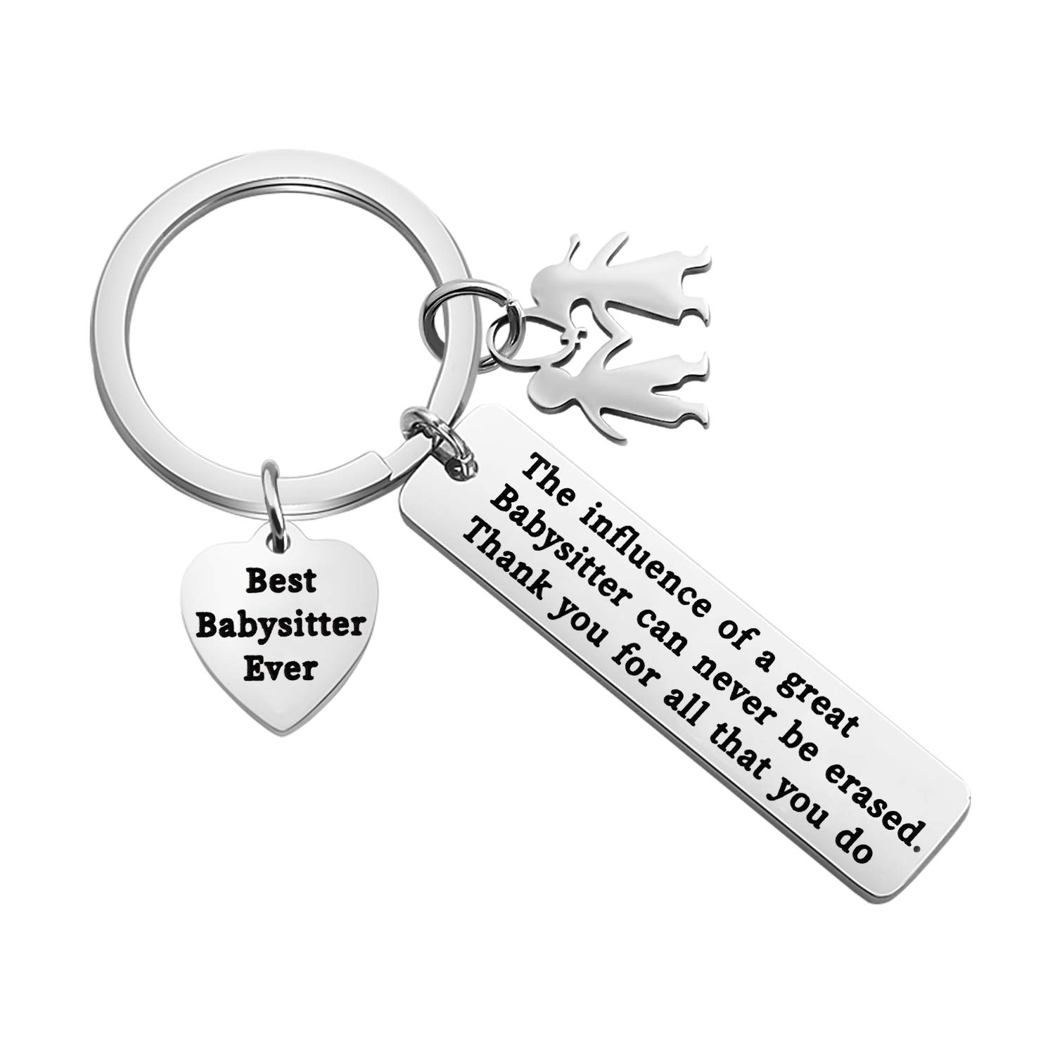 TGBJE Babysitter Gift Thank You for All That You Do Keychain Best Babysitter Ever Gift Appreciation Gift Nanny Gift