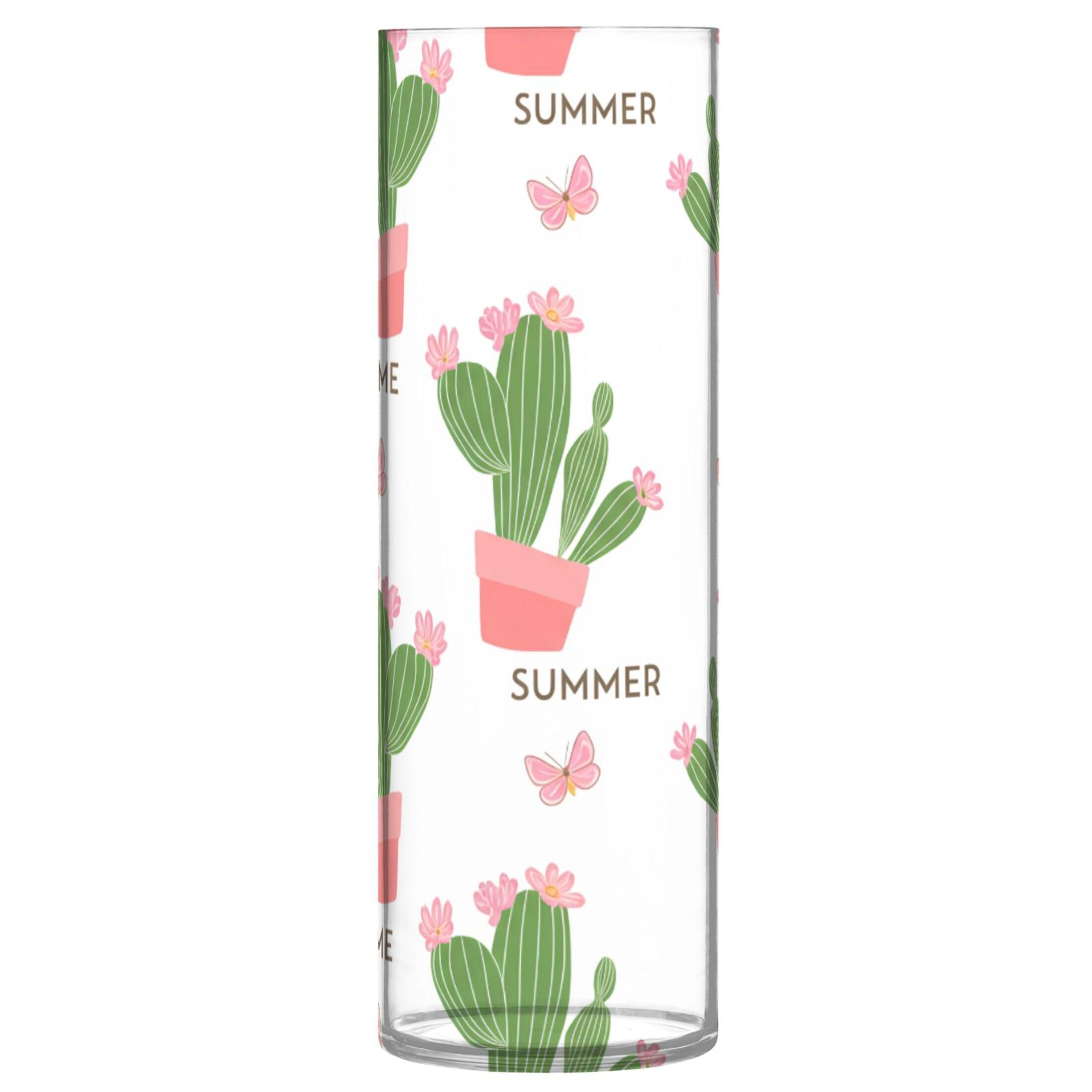 Vase transparent en plastique design pour décoration de salon et bureau