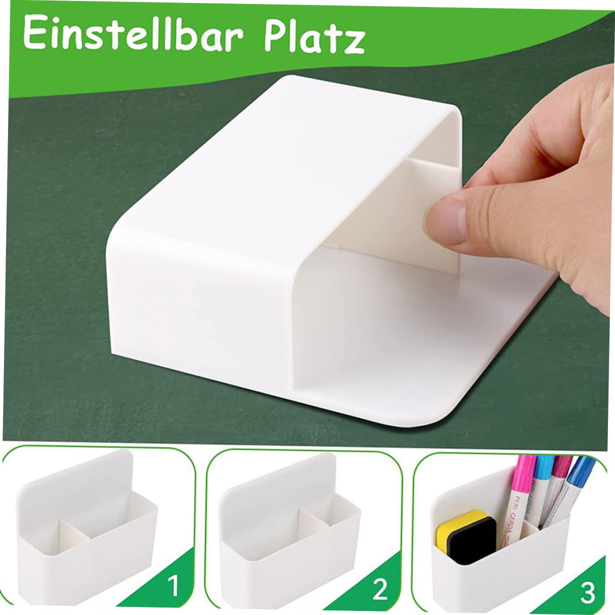 DOITOOL 4 Set Supporto Magnetico per e Cancellini per Lavagna Organizer Scrivania Materiale Resistente e Antigraffio per Casa e Ufficio