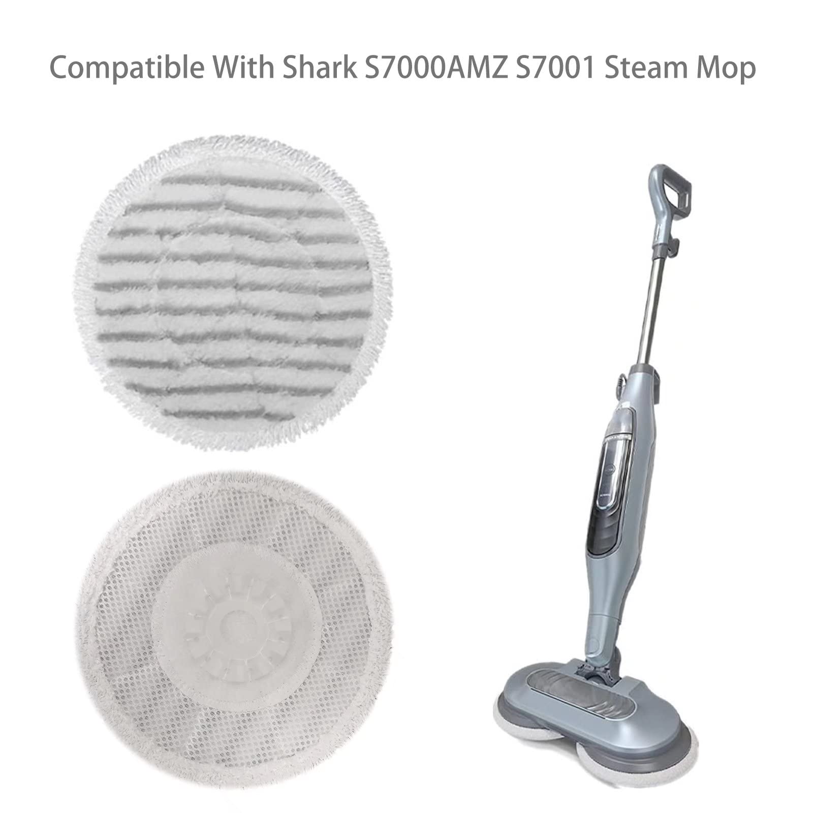 Almohadillas de repuesto para mopa de vapor Shark S7000AMZ S7001 TGT, almohadillas de repuesto para Shark S7001 S7000AMZ, vapor y fregado todo en uno, fregado y desinfectante, diseñado para suelos