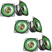 YFUSET 6PCS 4Ohm 5W Full Range Audio Speakers - Bass Stereo Woofer Loudspeakers for Arduino DIY Projects, Green