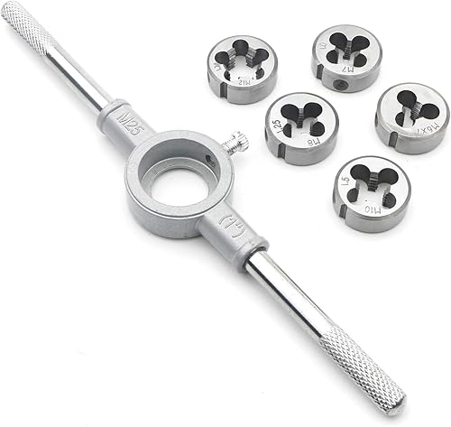 Miniatura 4 de Juego de 12 unidsset de llaves y troqueles de aleación de acero de aleación de herramientas manuales de tamaño métrico tapones de rosca rectos