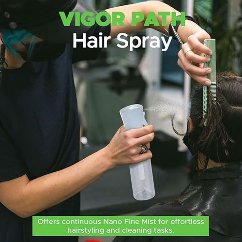 Miniatura 5 de VIGOR PATH Botella de spray vacía para el cabello, pulverizador continuo nano fino, botella de belleza reutilizable, limpieza, peinado y plantas, 5