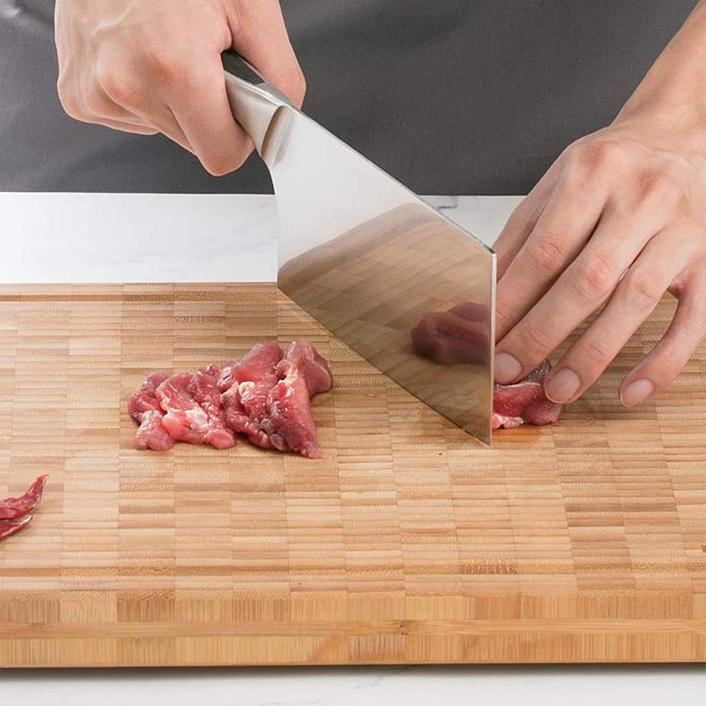 Tabla de cortar de madera grande para cortar y carnicero: tabla de cortar de bambú reversible de 15,74 x 11,8 x 1,18 pulgadas con ranura para jugos y púas que estabiliza la carne de res y aves mientr