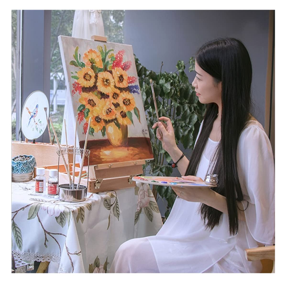 Tela De Lienzo Lienzo Enrollada 1 0PCS Pintura al óleo Lienzo Pintura de Madera Marco algodón Blanco Estirado Lienzo Marco Dibujo Pintura Bricolaje Artista estirado Lienzo 793