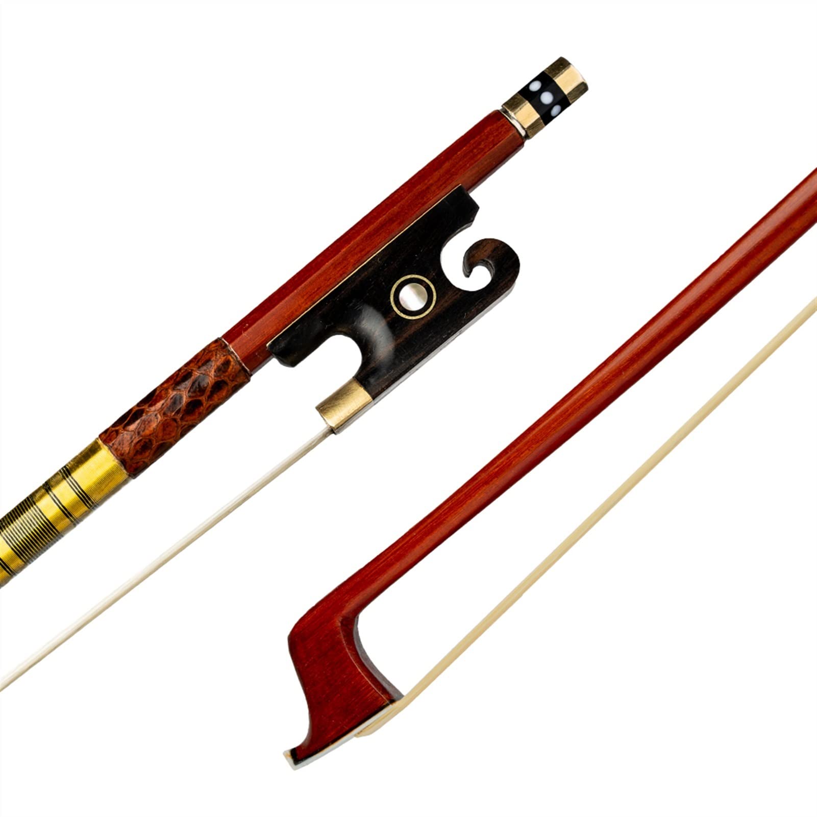FLFL Arco per Violino in Legno di Pernambuco 4/4 Ben Bilanciato E Leggero in Vero Crine di Cavallo Mongolo Arco Violino Standard