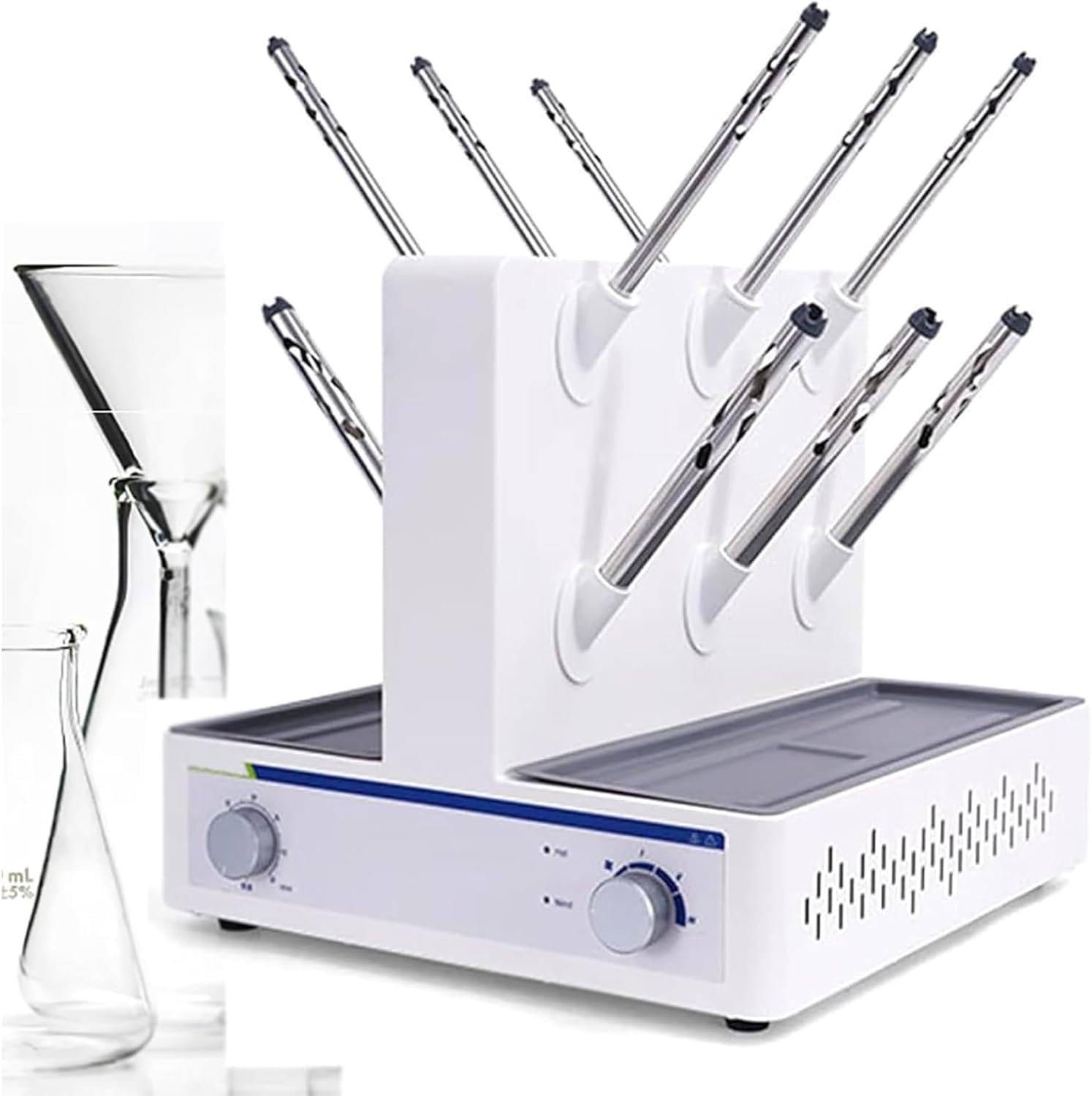 Stendibiancheria elettrico per provette, 12 canali, temperatura regolabile 0-85 ℃, timer 0-1h, asciugatura uniforme per tubi e bicchieri di vetro, attrezzature per la pulizia di laboratorio