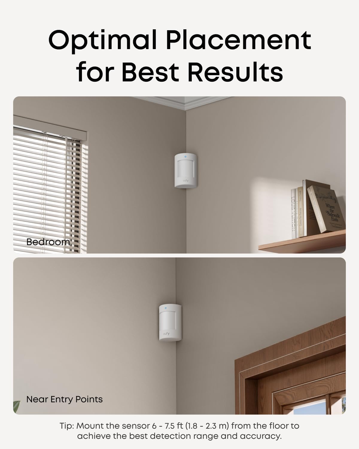 eufy Motion Sensor E20, Pet-Friendly Detection to Reduce False Alarms, Extended 5-Year Battery Life, Easy and Versatile Installation, Requires HomeBase 2, 3, Mini, or Pro - Image 5