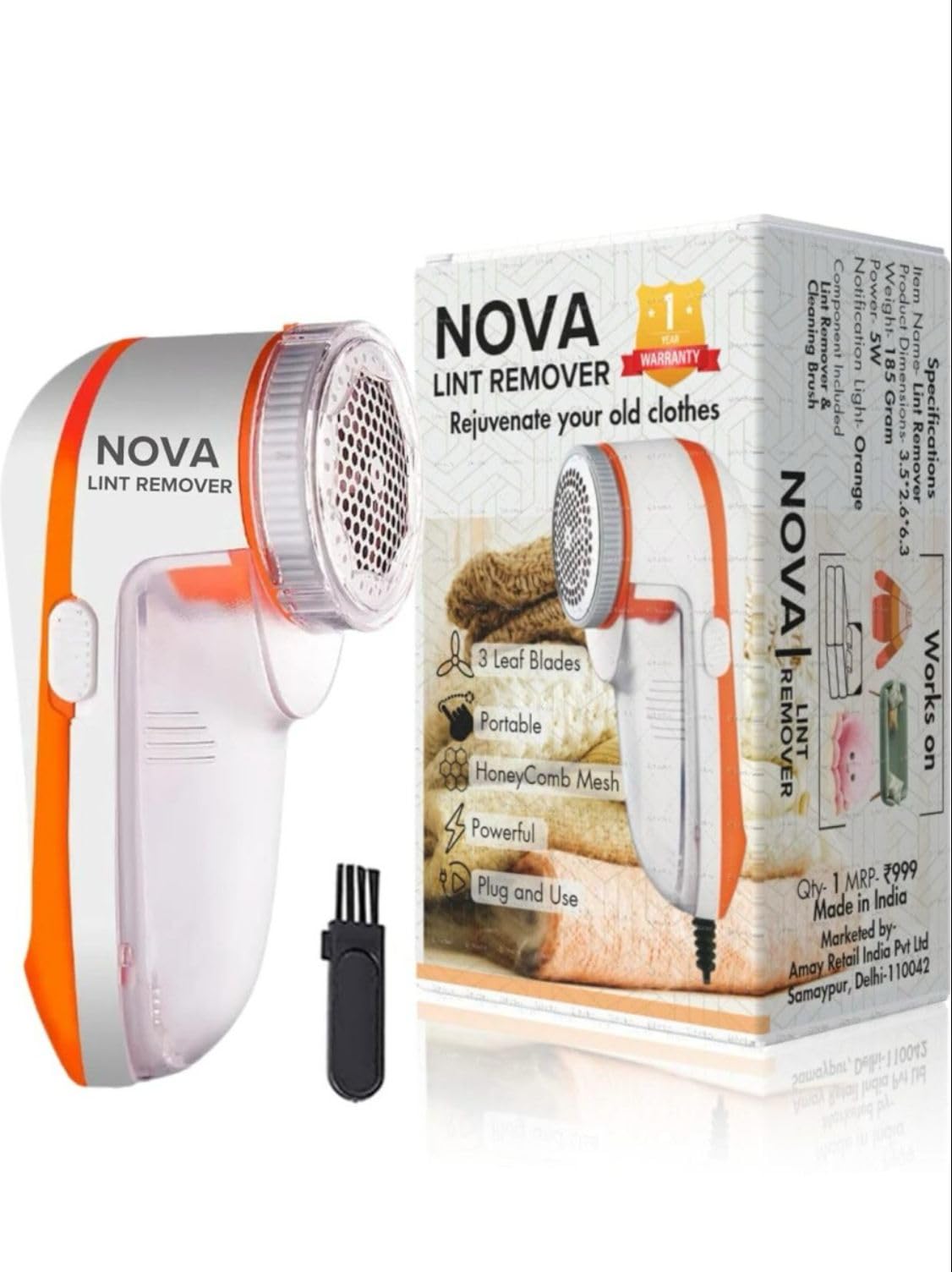 BELLAS Electric Lint Remover for All Types of wollens Comes with 9000/min Rotation Blade Power,Lint Remover is for All Type of Clothes,Lint Remover for Sweaters