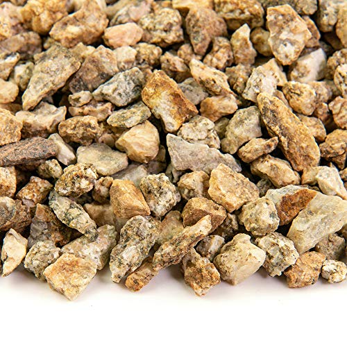 Landscape Rock and Pebble | 20 Pounds | Natural, Decorative Stones and Gravel for Landscaping, Gardening, Potted Plants, and More (Mojave Gold, 3/8 Inch)