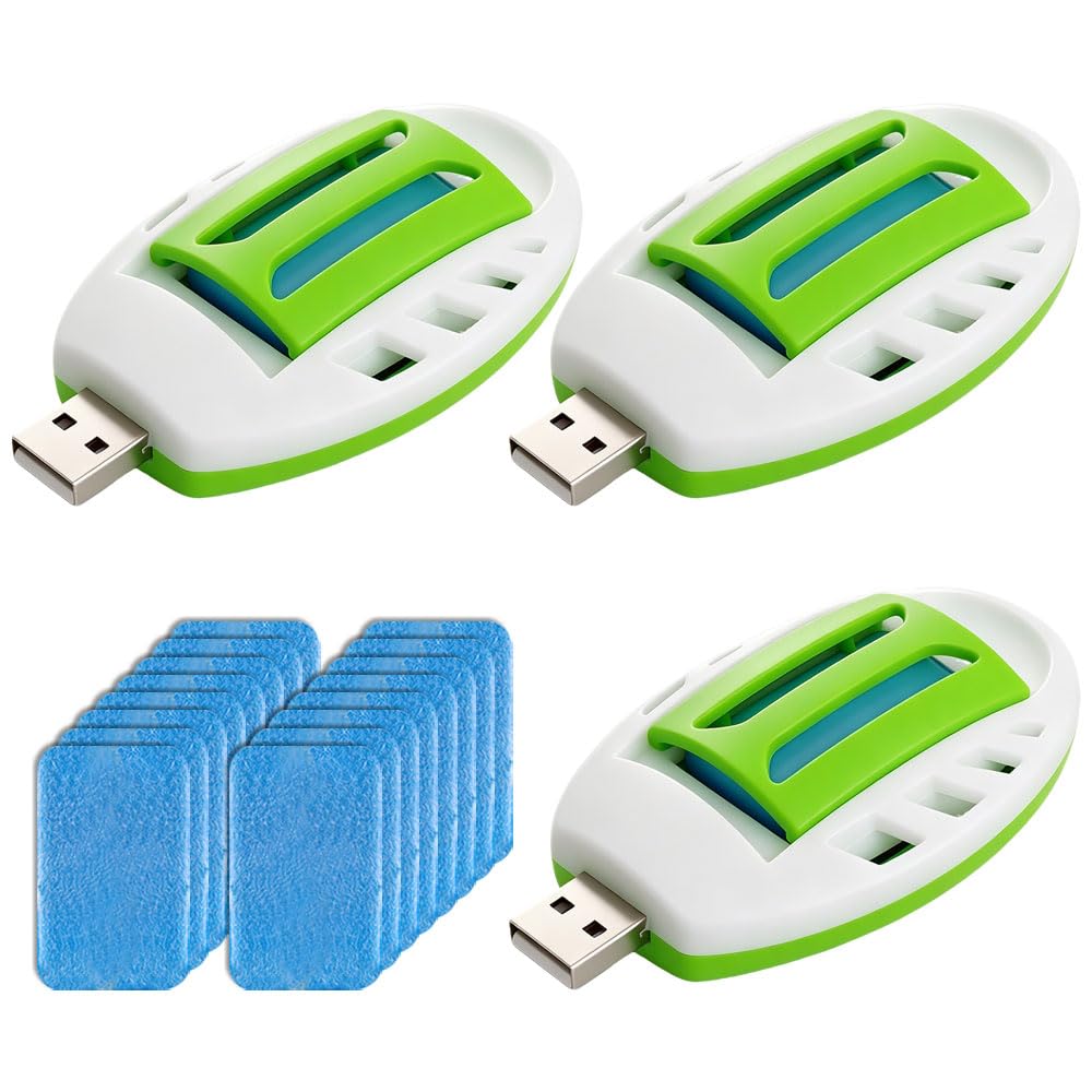 3PCS USB Mosquito Repellent Plug In, Portable Mosquito Killer with 120 Repellent Tablets, Indoor Insect repellent Plug In, Electric Mosquito Repeller, for Outdoor/Indoor, Summer Sleep Insect Repellent
