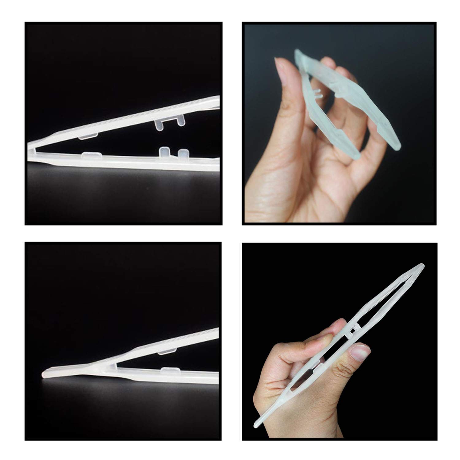 Pinzette Alimentazione Rettili - 18 Cm, Noctilucenti, Antiscivolo, Per Terrario
