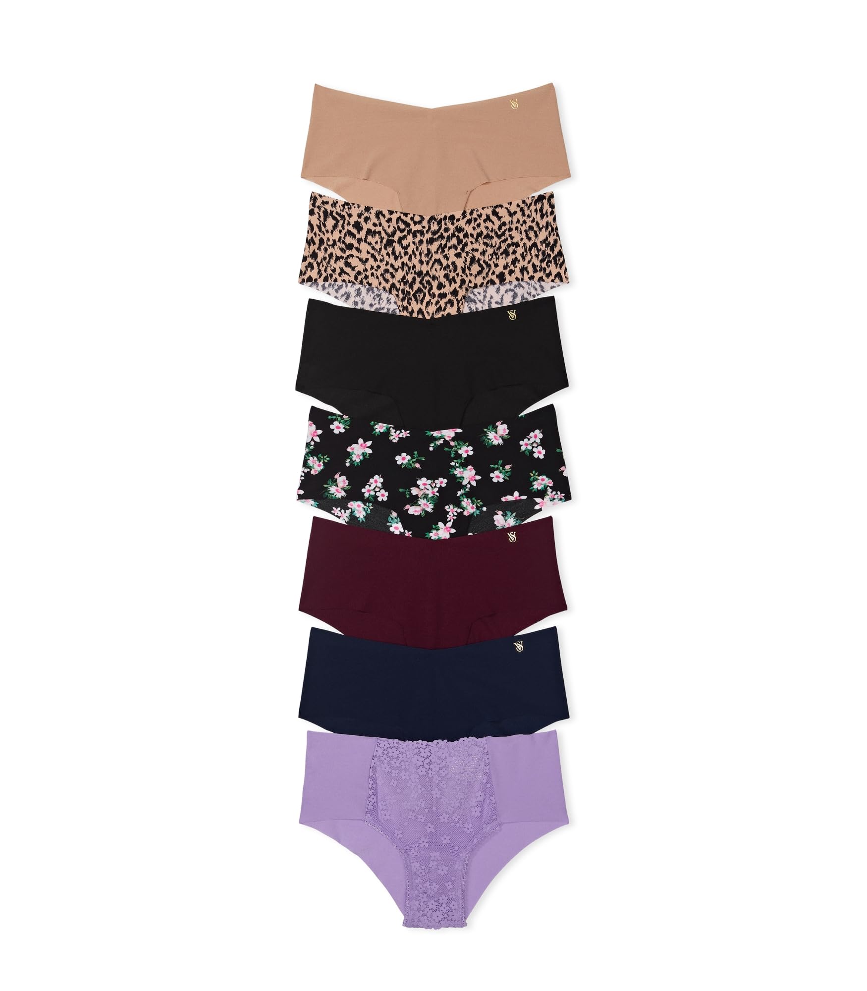 Victoria's Secret Seamless Cheeky Underwear, Essential Mix, 7 Pack (XS-XXL)